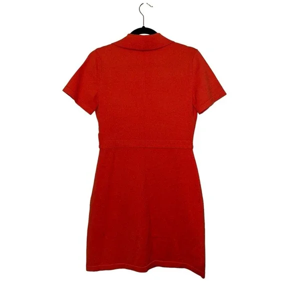 Derek Lam 10 Crosby Coral Raylen Twist Short Sleeve Sweater Dress Size Medium - Picture 6 of 7
